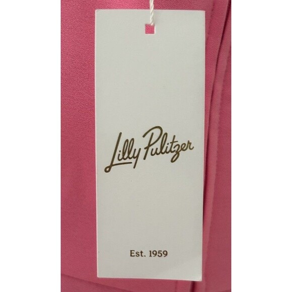 Lilly Pulitzer Connie Jumpsuit Rousseau Pink Size 8 NWT Belted Wide Leg - Picture 5 of 6